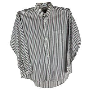 Van Heusen Mens Editions Striped Button-Down Dress Shirt Size 16 1/2 Size L
